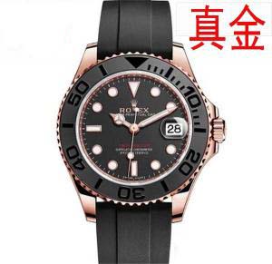 超級1:1最高等級,重金打造勞力士遊艇名仕116655機械手錶,18K包金技術,真正的金片碾壓表殼上,保證10年不掉色,真金ROLEX手錶