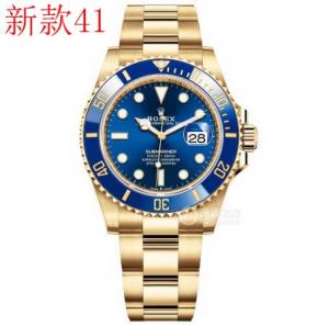 2021新款41mm勞力士潛航者型126618,18k金藍水鬼,18k金黑水鬼,真品1對1開模複製,鍍18K金,升級陶瓷圈和新版3235機心